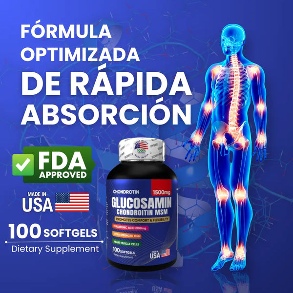 40% DE DESCUENTO🔥 Glucosamina Fórmula Americana ¡Regenera, fortalece y protege tus articulaciones!